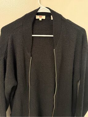 Levi’s Black Zip-Front Knit Cardigan